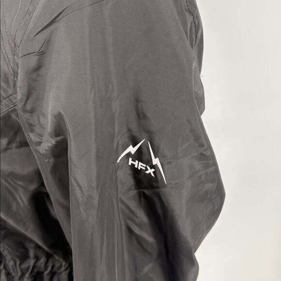 HFX Womens Black Hooded Zip Up Fleece Loned Jacket Size M - Picture 7 of 13